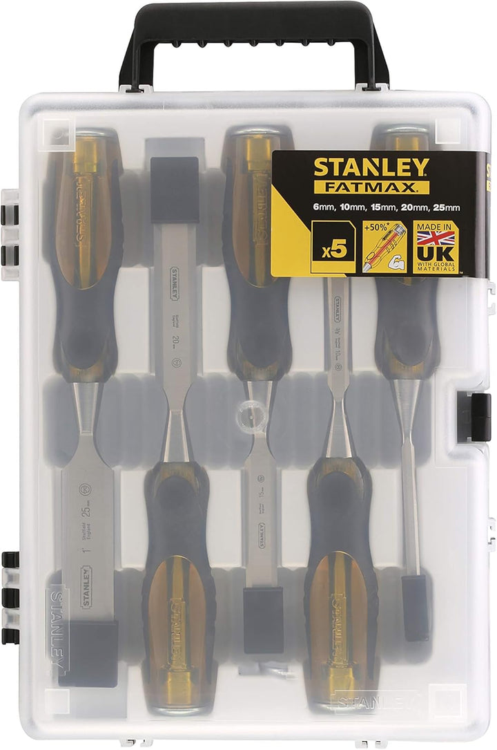 FatMax™ Stechbeitel Set 5-Teilig - 16-271 mit durchgehender Klinge und Schlagkappe 6/10/15/20/25 mm