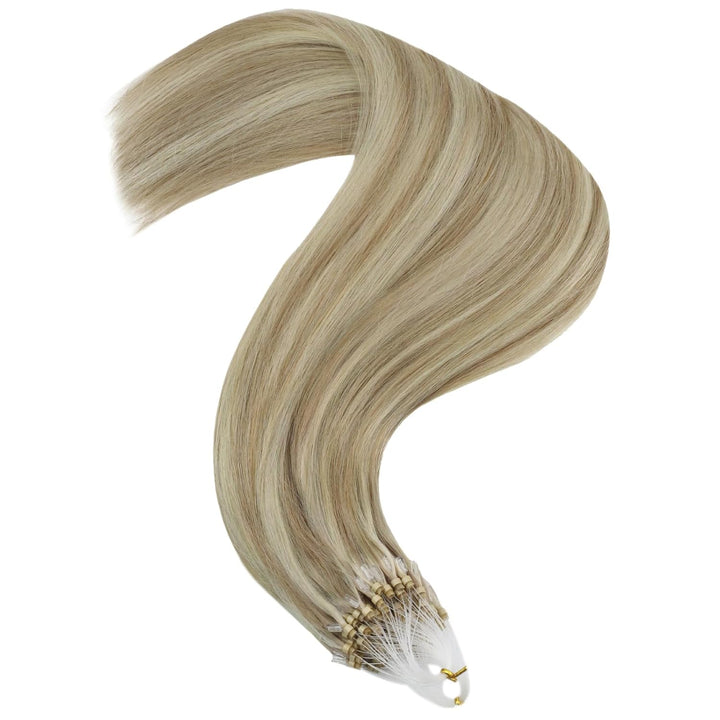 YoungSee Microring Extensions Echthaar Blond Micro Loop Extensions Echthaar 35cm Microring Extension