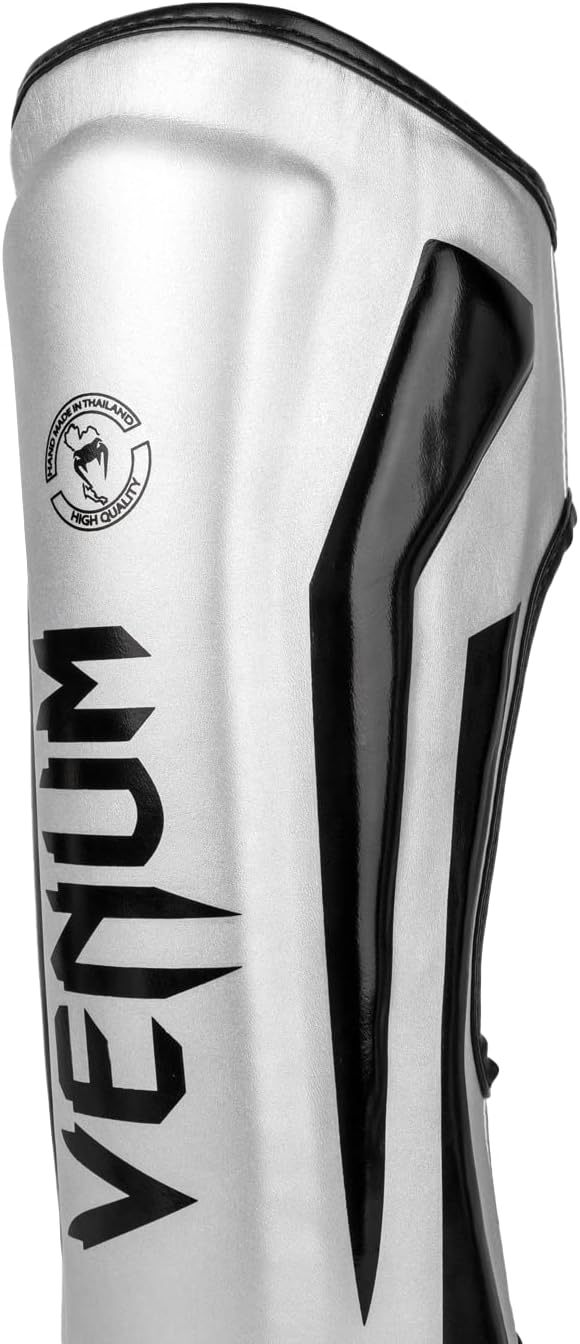 Venum Elite Boxen Schienbeinschutz XL Silber/Schwarz, XL Silber/Schwarz