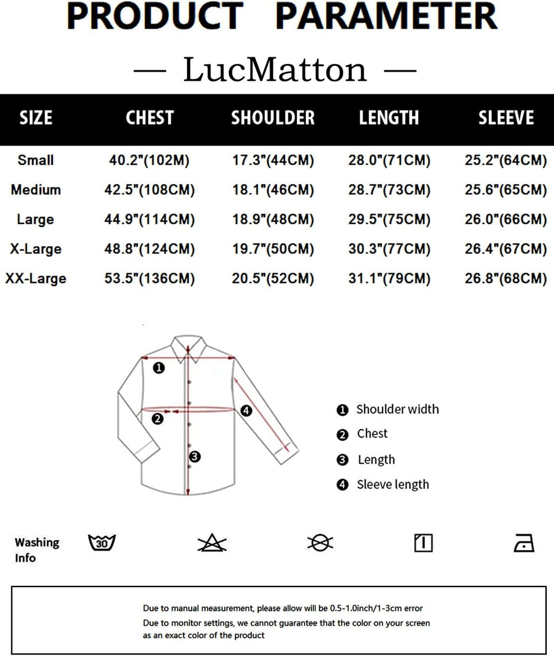 LucMatton Glänzende Metallic-Hemden für Herren, schmale Passform, Knopfleistenshirt, für Club, Rock,