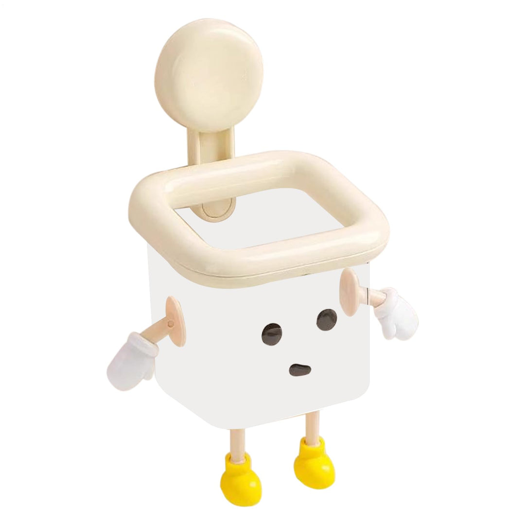 Saugnapf-Aufbewahrungshalter, Roboter, Cartoon-Badezimmer-Organizer, für Zahnbürste, Kosmetik, Wandm