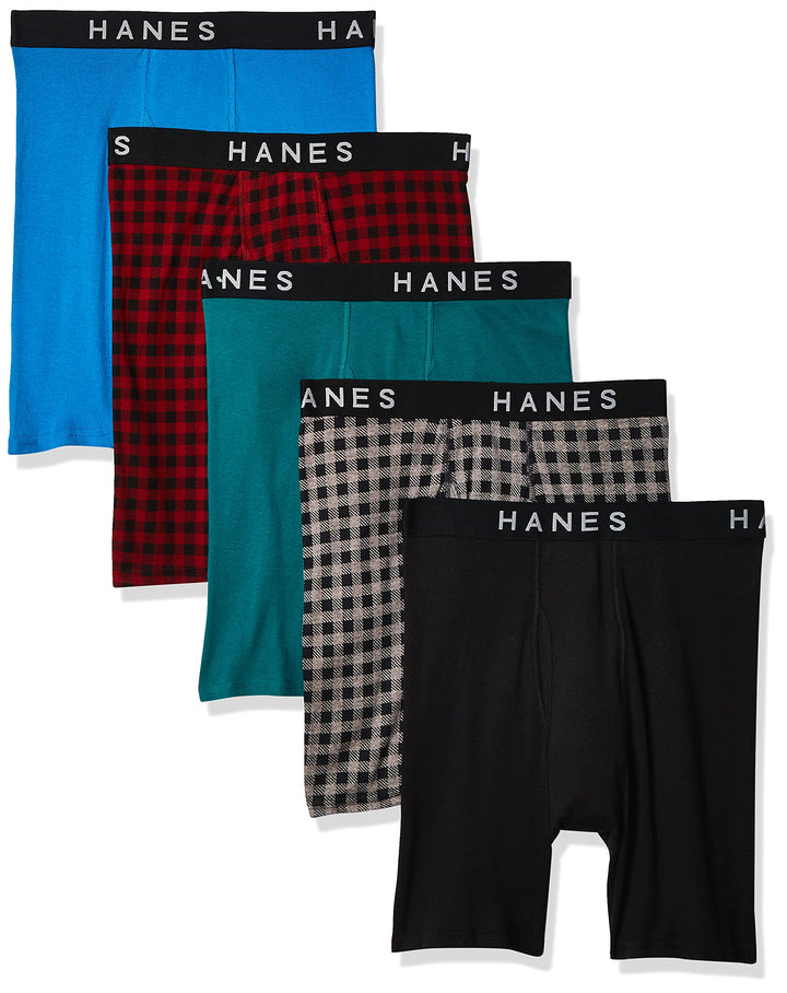 Hanes Ultimate Mens Retroshorts (5er Pack) S 5 Stück – Blau/Grün Sortiert, S 5 Stück – B