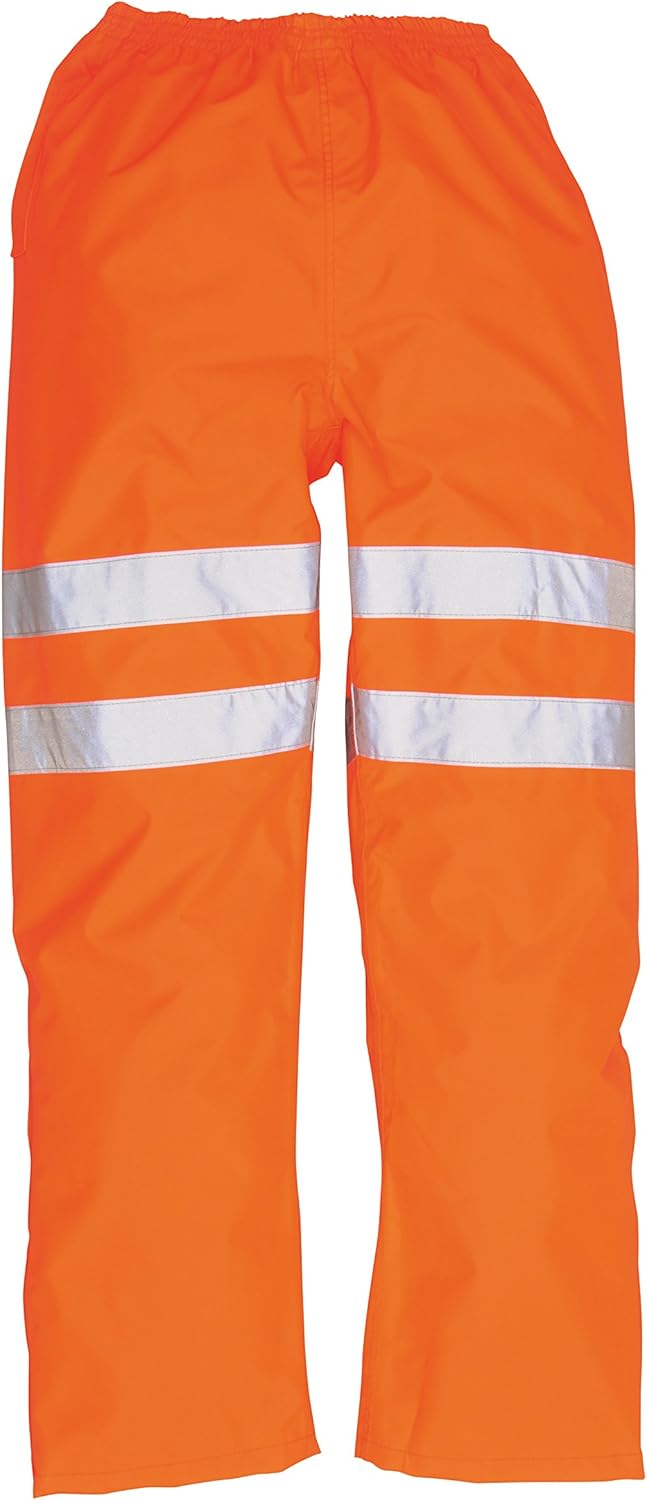 Hi-Vis Traffic Trousers, colorOrange talla Large, L