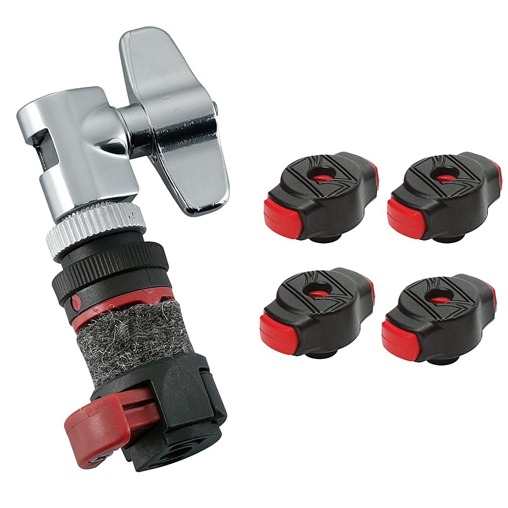 Tama QHC7 Quick Set Hi-Hat Clutch & QC8-B4 Cymbal Mate Series - Stand top - 4 pack