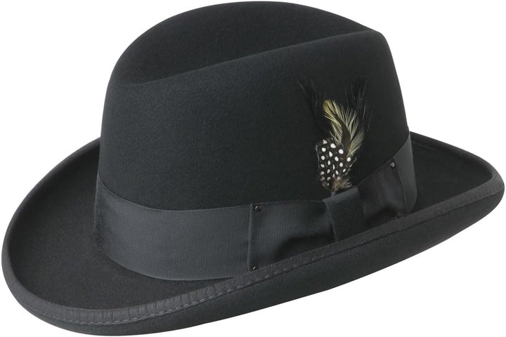 Bailey 1922 Classic Homburg Hut Homburger Wollhut Wollfilzhut Filzhut Damen - Made in USA mit Ripsba