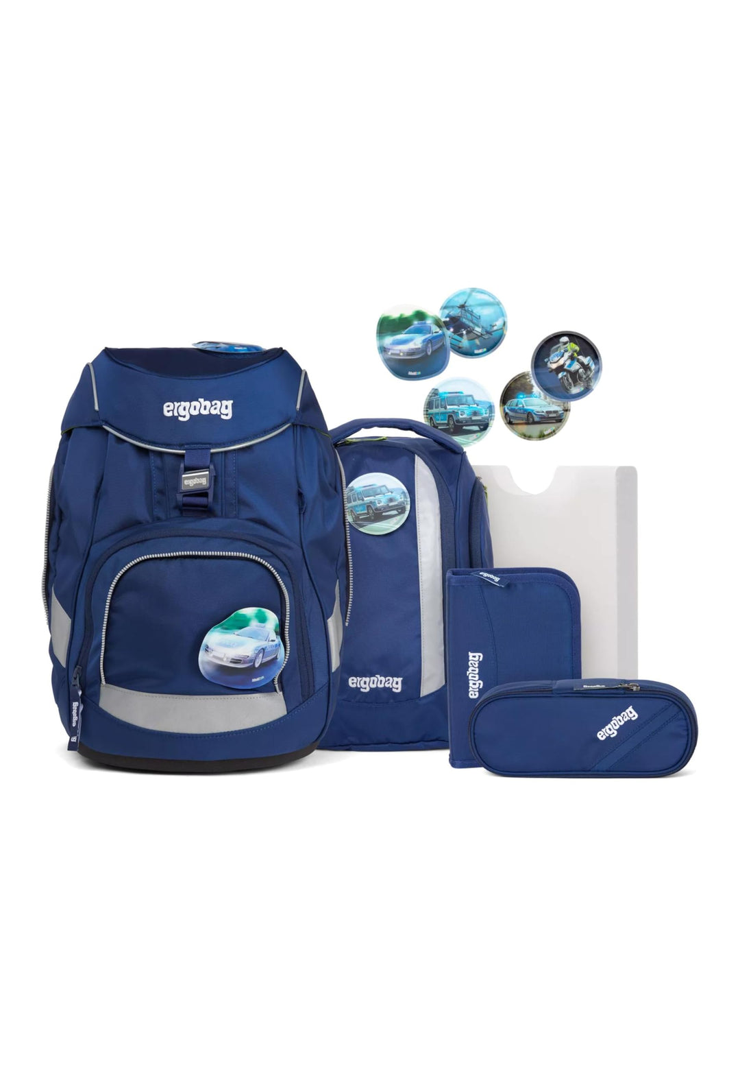 pack Set ergonomischer Schulrucksack, Set 6-teilig Blaulichtbär -