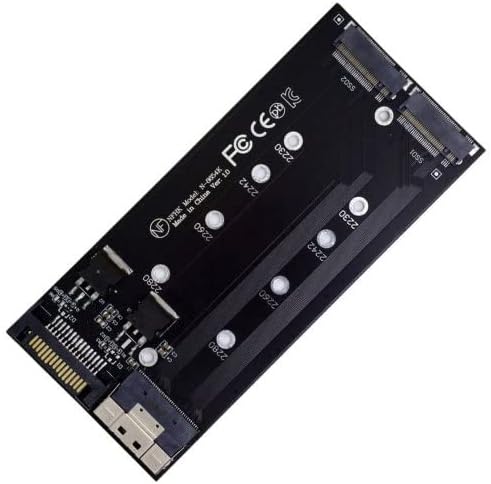SYSTEM-S NVME M.2 Adapter 2X AHCI zu PCIE Express 3 4.0 Slimline SFF-8654 8X Raid Card