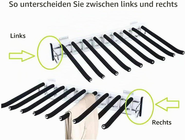 Edelstahl Hosenbügel Hosenauszug Kleiderstange Ausziehbar rutschfeste Kleiderbügel 9 Balken für Klei