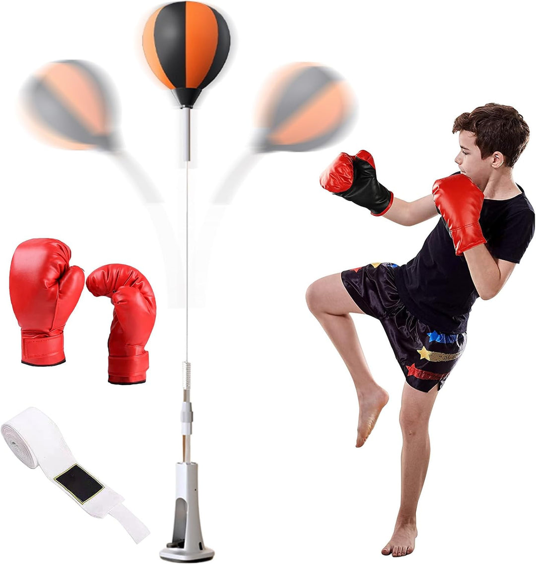 Boxtasche mit Halterung, Boxreflex-Tasche mit Halterung, Punching Reflex Ball Set | Boxausrüstung, h