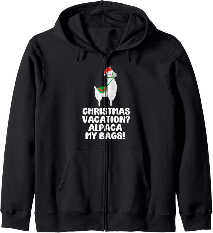 Christmas Vacation? Alpaca My Bags! Lustiges Xmas Llama Meme Kapuzenjacke