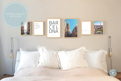 Papierschmiede® Mood Poster Set Barcelona, Bilder Wohnzimmer Deko Schlafzimmer, 2x 30x40cm und 4x 20