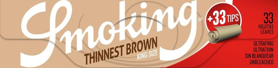 Smoking Smoking Thinnest Brown King Size Papier + Tips