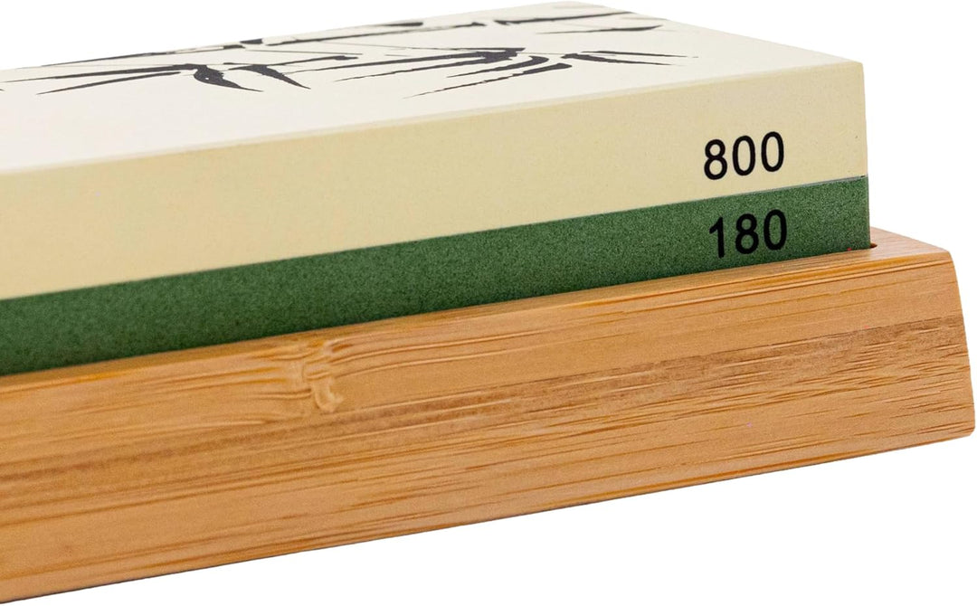 KOTAI doppelseitiger Wetzstein mit Körnung von 400/1000, Wasserstein, rutschfester Boden aus natürli