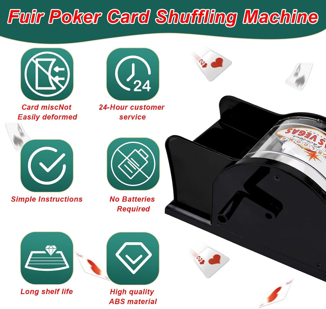 Kartenmischmaschine, Manual Card Shuffler 2 Deck With Hand Crank, Mischmaschine Karten Kartenmischer