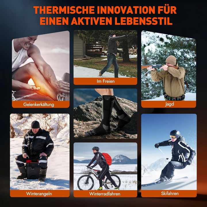 Beheizbare Socken, Beheizte Socken Damen Herren, die Lösung für Maximale Heizfläche im Jahr 2025 5V
