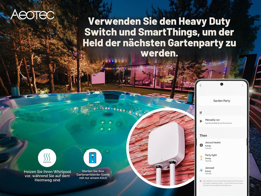 Aeotec Heavy Duty Switch | Hochleistungsschalter | Energiemessfunktion | Z-Wave | Lasten bis 40A sch