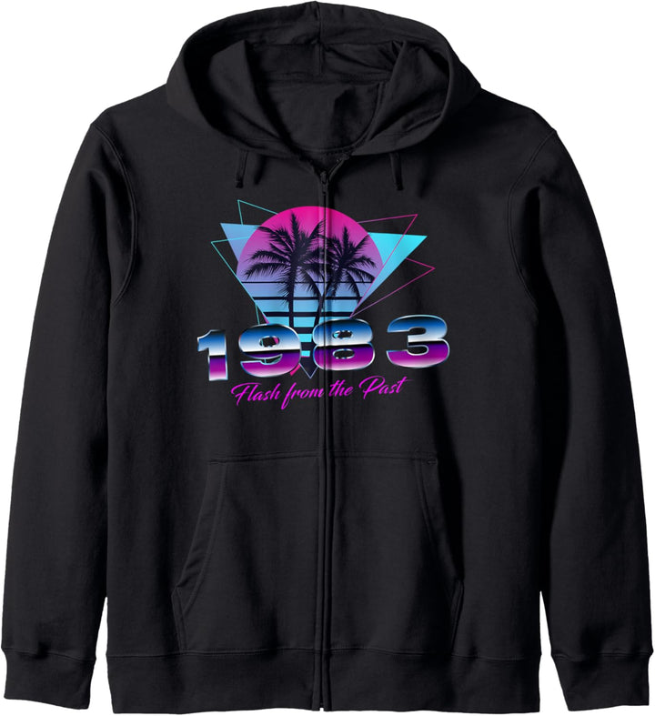 38 Jahre alt Geschenke Retro 1983 80er Synthwave 38. Geburts Kapuzenjacke