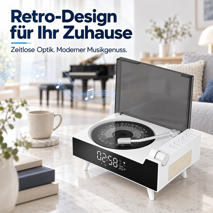 Tragbarer CD-Player für zu Hause mit Hi-Fi-Lautsprecher