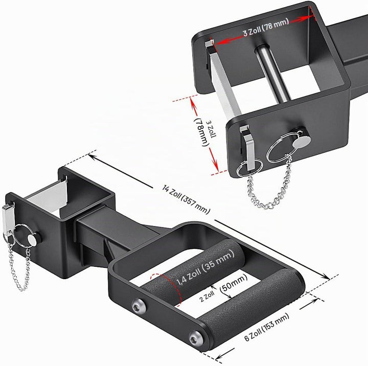 Kipika Muti-Grip Dip-Barren-Aufsatz für 5,1 x 5,1 cm und 7,6 x 7,6 cm Power-Rack, breite und schmale