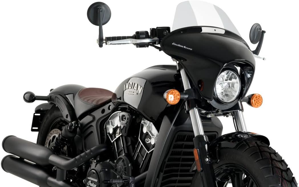 Customacces Batwing SML Langer Scheibe Transparent Puig ref.21074W für Indian Scout Bobber 18'-21' C