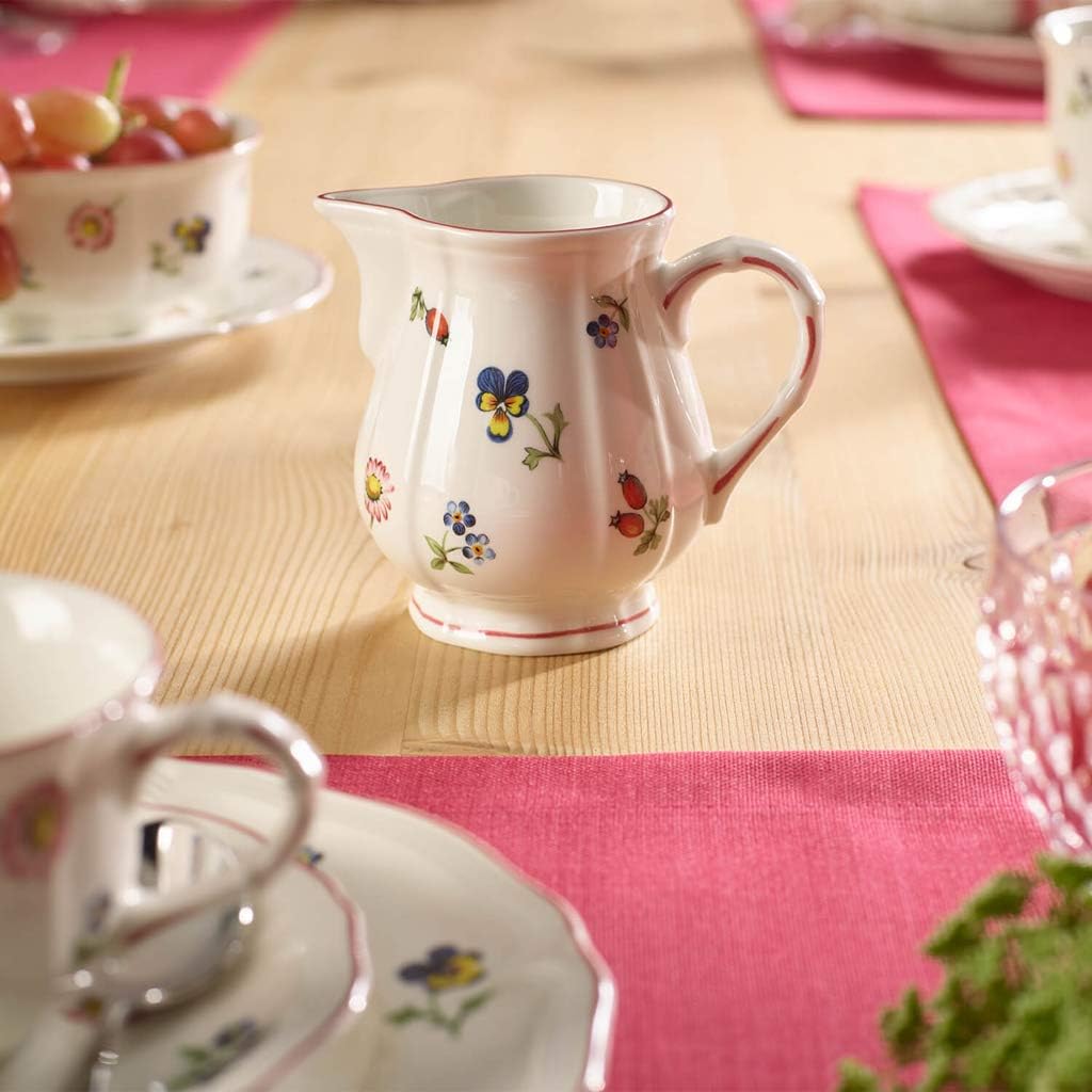 Villeroy und Boch Petite Fleur Milchkännchen, 250 ml, Höhe: 7,5 cm, Premium Porzellan, Bunt, Milchkä