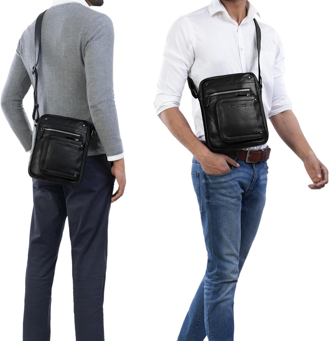 STILORD 'Randall' Vintage Ledertasche Umhängetasche Messenger Bag DIN A5 Tablettasche 9,7 Zoll für i