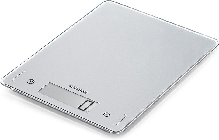 Soehnle Page Comfort 300 slim, digitale Küchenwaage, silber, Gewicht bis zu 10 kg (1-g-genau), Haush