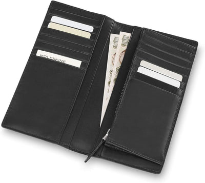 Moleskine (Classic Slimfold Wallet, 100% Leder - Karten- und Tickethalter, Slimfold Geldbörse mit 15