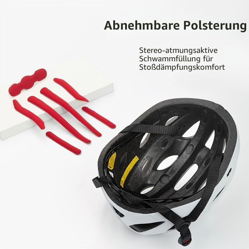 ROCKBROS Fahrradhelm Rennrad Helm Radhelm mit Abnehmbaren Visier Cityhelm Leichter Stadthelm für Dam