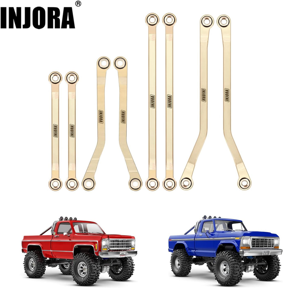 INJORA Messing High Clearance Links Set für TRX4M High Trail K10 1/18 RC Crawler Upgrade, Messing