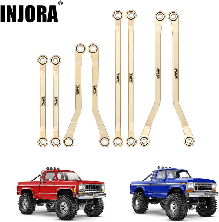 INJORA Messing High Clearance Links Set für TRX4M High Trail K10 1/18 RC Crawler Upgrade, Messing