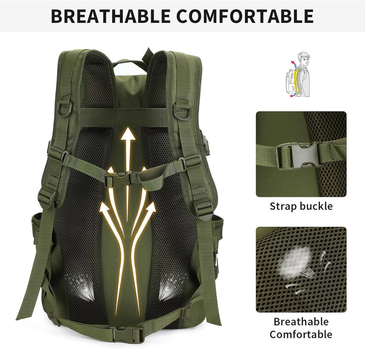 HUNTVP Militär Rucksack 30L 35L Taktischer Rucksack 30L 35L Wanderrucksack Herren Bundeswehr Rucksac