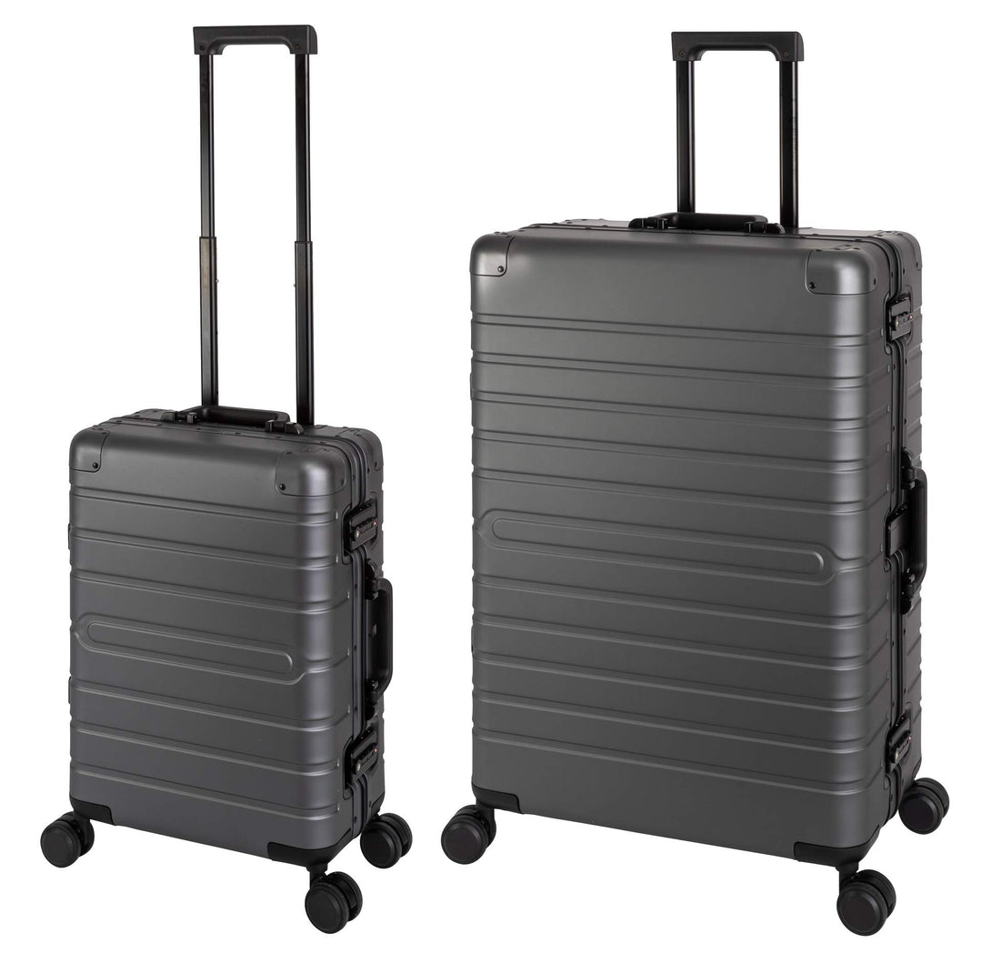 Travelhouse Oslo Aluminium Koffer-Set - Handgepäck Vol. 39L & Check-in Aufgabegepäck Koffer Vol. 102