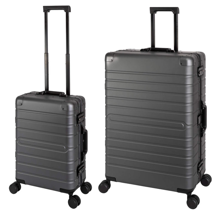 Travelhouse Oslo Aluminium Koffer-Set - Handgepäck Vol. 39L & Check-in Aufgabegepäck Koffer Vol. 102