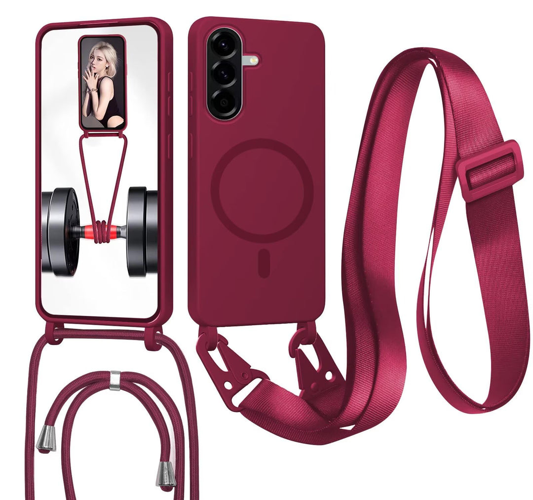 GoodcAcy Handykette Hülle für Samsung Galaxy A17 mit Band Halsband Lanyard (abnehmbar) Handyhülle, K