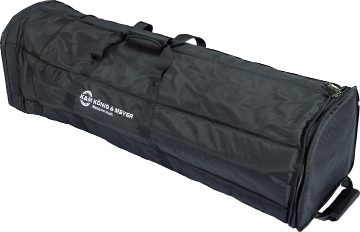 K&M 21427 Tragetasche Select Schwarz - Profi-Tasche für 6 Mikrofonstative mit Rollen - reissfest und
