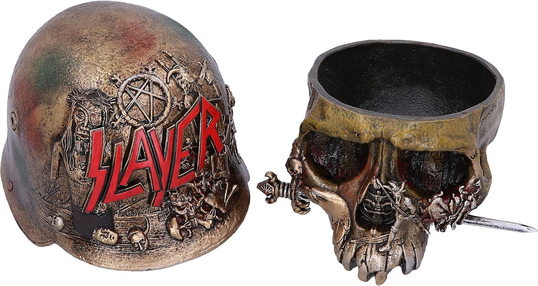 Nemesis Now Schmuckkästchen mit Totenkopf-Logo, 17,5 cm, goldfarben