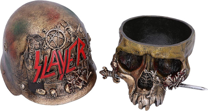 Nemesis Now Schmuckkästchen mit Totenkopf-Logo, 17,5 cm, goldfarben