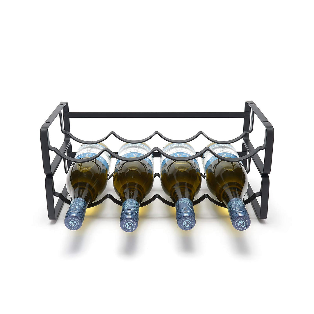 simplywire – Modulares Weinregal – Stapelbarer Flaschenhalter – Schwarz