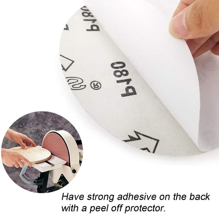 70Stück 127mm PSA Selbstklebende Rückseite Schleifscheiben Aluminiumoxid Kein Loch Schleifscheibe Sc