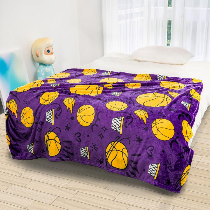 Basketball Kuscheldecke für Kinder,Championsliga Sport Decke Kinder Weich Flauschig Fleecedecke Kari