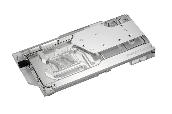 Phanteks RTX 4080/90 Wasserblock inkl. Backplate für Asus, D-RGB - chrom