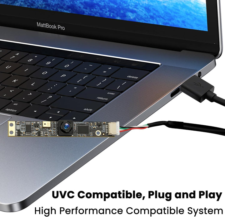 ELP USB Kamera 8MP 30fps USB Kameramodul mit Mikrofon 105 Grad Weitwinkelobjektiv Lightburn Kamera P