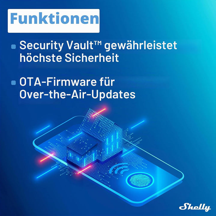 Shelly Qubino Wave 1PM | Z-wave Smart-Schalter-Relais, 1 Kanal 16 A mit Strommessung | Hausautomatio