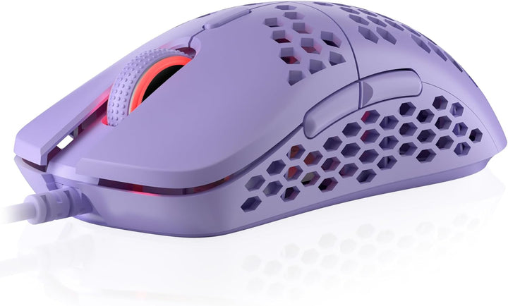 HK Gaming Mira M Ultraleichte, Mit Wabenmuster Versehene, Beidhändige, Kabelgebundene RGB Gaming-Mau