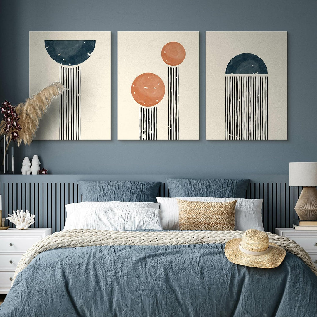 Muralo - Wandbilder Set - Leinwand Bilder Set Aufhängefertig - Bilder für Wohnzimmer Schlafzimmer -
