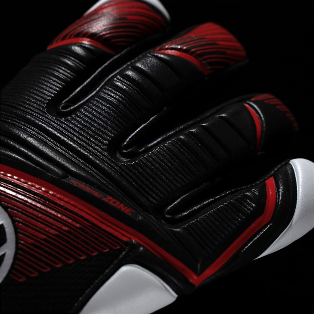 uhlsport Unisex Jugend Powerline Supersoft Hn Fussball Torwarthandschuhe 8 schwarz/rot/weiss, 8 schw