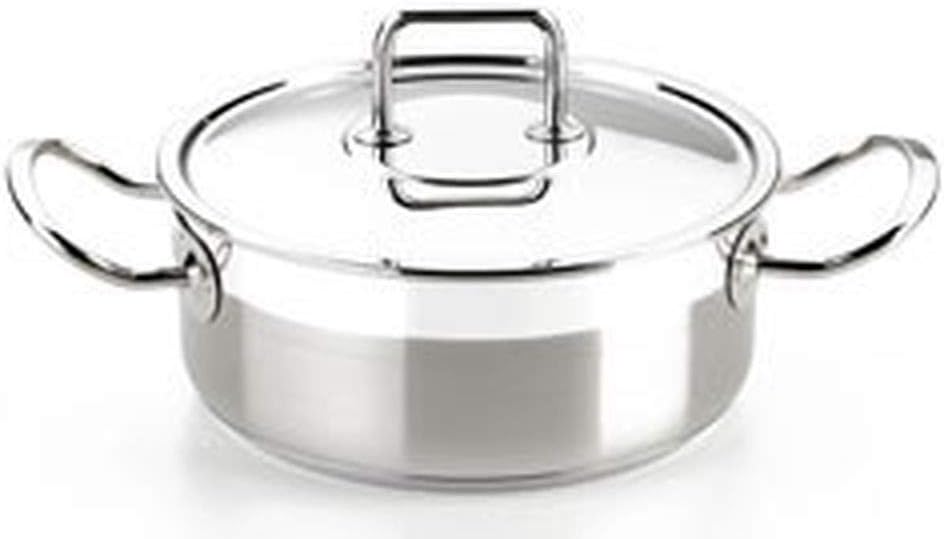 Casa Viva Bra Profesional Stieltopf aus Edelstahl 18/10 mit Deckel, 30 cm.Für alle Herdarten geeigne