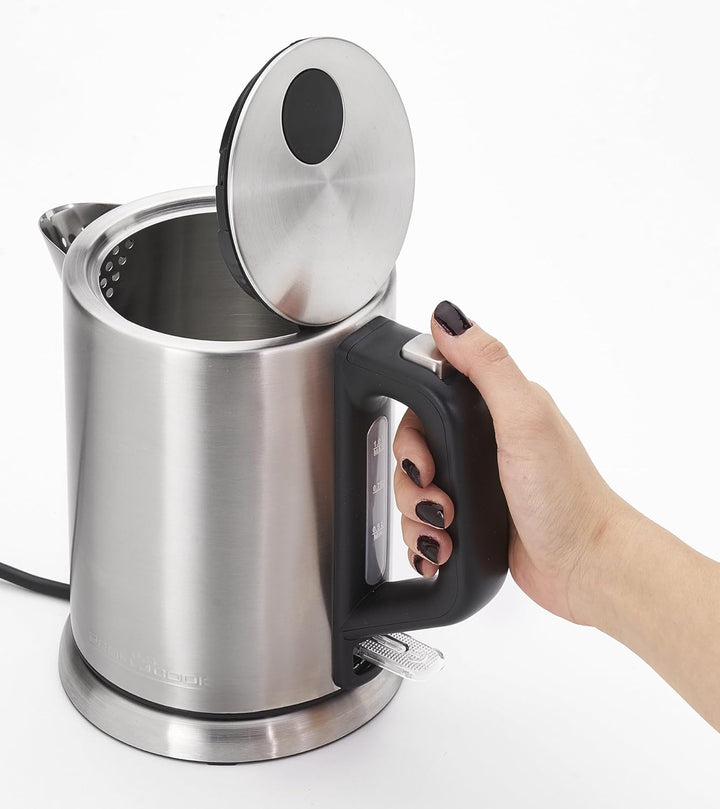 ProfiCook 501106 PC-WKS 1106 Edelstahl-Wasserkocher, 1 Liter, maximal 1850-2200 Watt, Wasserstandsan