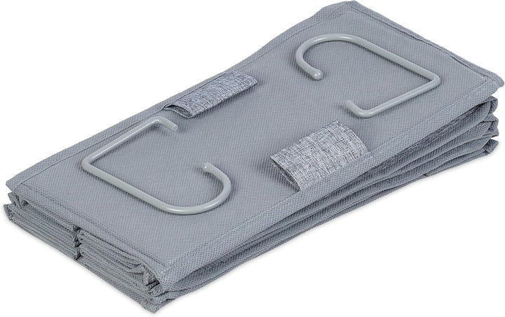 Relaxdays Kleiderschrank Hängeregal, 6 Fächer, Stoff, HBT: 92 x 15,5 x 30 cm, 2 Haken, Schrankaufbew